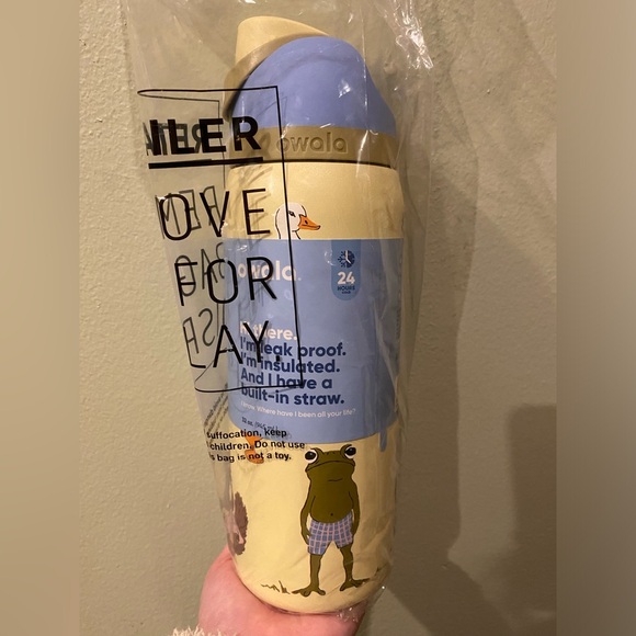 Owala Party Animals Duck Frog Squirrel Green Yellow UO 32oz Water Bottle Tumbler - Picture 2 of 8